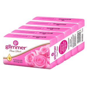 Glimmer Rose Blush Soap Bar (Pack of 5x100g) – Naturally Glowing Skin