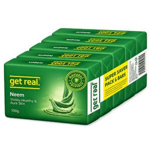 Get Real Neem Soap Bar (Pack of 5x100g) – Healthy & Clear Skin