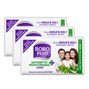 BoroPlus Antiseptic Moisturising Soap (Neem, Tulsi & Aloe Vera) - 375 g (3 x 125 g)