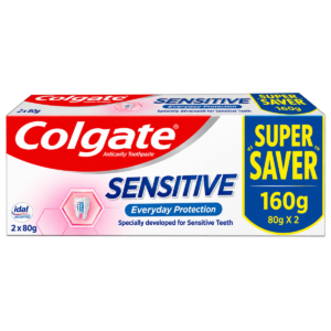 Colgate Sensitive Everyday Protection Toothpaste - 160g (2 x 80g Super Saver Pack)