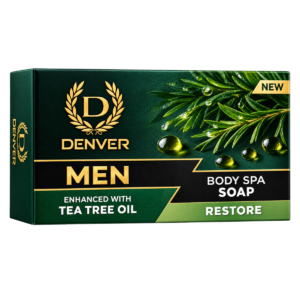 Denver Men Restore Body Spa Soap (Enhanced with Tea Tree Oil) - 125 g