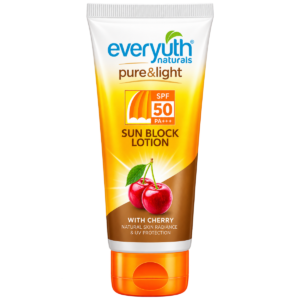 Everyuth Naturals Pure & Light Sun Block Lotion SPF 50 PA++++ With Cherry - 50 g