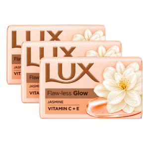 Lux Flawless Glow Jasmine & Vitamin C + E Soap Bar (Value Pack) - 3 x 150 g