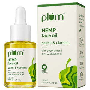 Plum Hemp Seed Face Oil with Sweet Almond, Olive & Avocado Oil - 20 ml