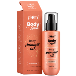 Plum BodyLovin' Body Shimmer Oil - Peach Glow - 90 ml