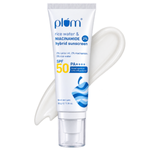 Plum Rice Water & Niacinamide 2% Hybrid Sunscreen SPF 50 PA++++ - 50 g