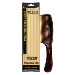 Wizer Pro Hand Made Comb - Fine Tooth Styling Comb with Handle