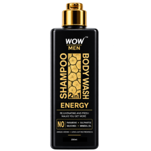WOW Skin Science Men Energy 2-in-1 Shampoo + Body Wash - 250 ml