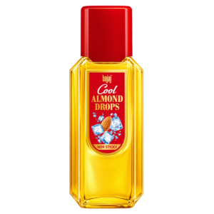 BAJAJ Cool Almond Drops Hair Oil (95 ml) | Cooling Non-Sticky Hair Oil with Menthol, Camphor & Vitamin E