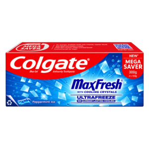 Colgate MaxFresh Ultrafreeze Spicy Fresh Gel Toothpaste - 300g (2x150g Mega Saver)