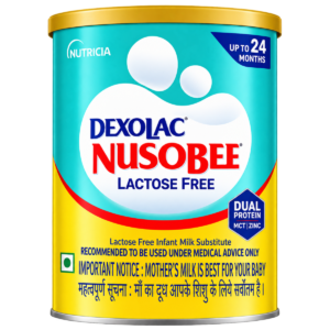 Dexolac Nusobee Lactose Free Infant Milk Substitute Powder (Up to 24 Months) – 400g Tin | Dual Protein, MCT & Zinc