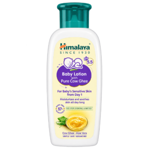 HIMALAYA Baby Lotion with Pure Cow Ghee (100 ml) | Fast-Absorbing & Non-Greasy Ayurvedic Daily Body Lotion with Aloe Vera