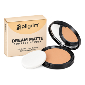 Pilgrim Dream Matte Compact Powder – Oil-Control & Pore Blurring (9g)