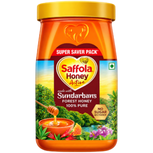 Saffola Honey Active Made with Sundarbans Forest Honey – 100% Pure (1.2 kg Super Saver Pack)