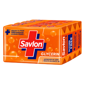 Savlon Glycerin Soap Bar Set – 300g (Pack of 4 x 75g)