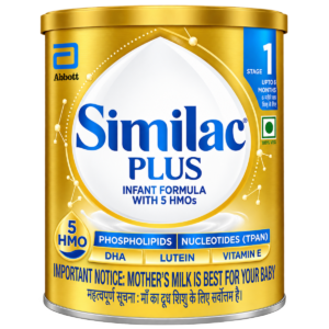 Similac Plus Stage 1 Infant Formula Powder (Up to 6 Months) – 400g Tin | With 5 HMOs, Phospholipids, Nucleotides (TPAN), DHA, Lutein & Vitamin E